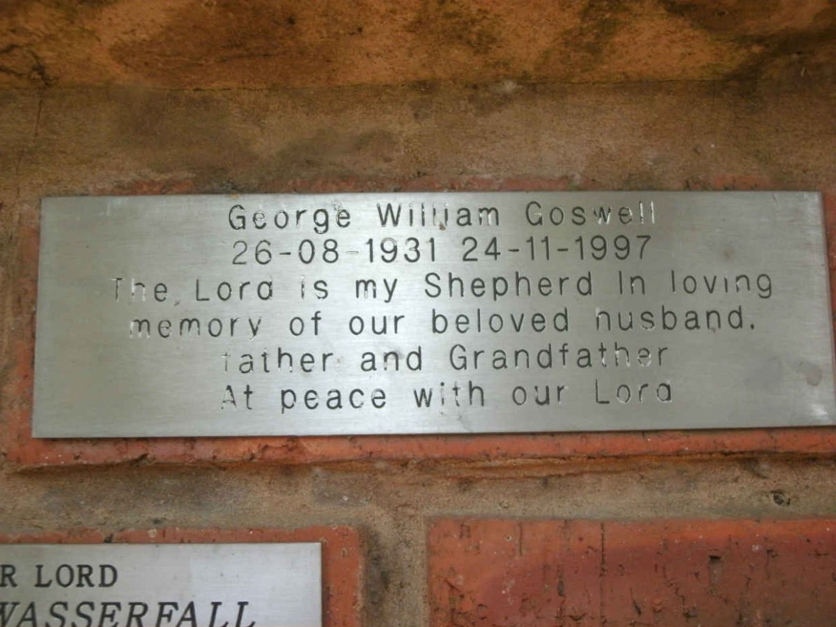 GOSWELL George William 1931-1997