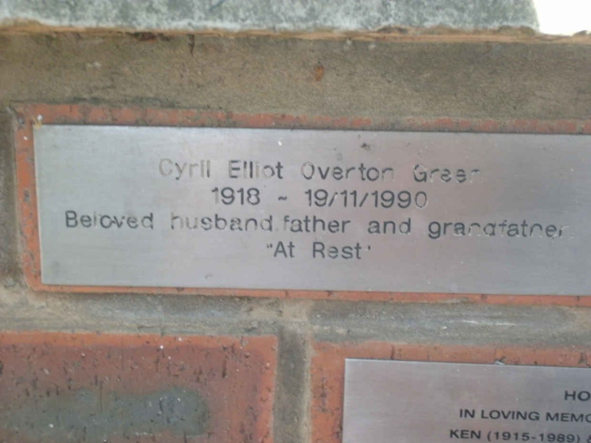 GREEN Cyril Elliot Overton 1918-1990