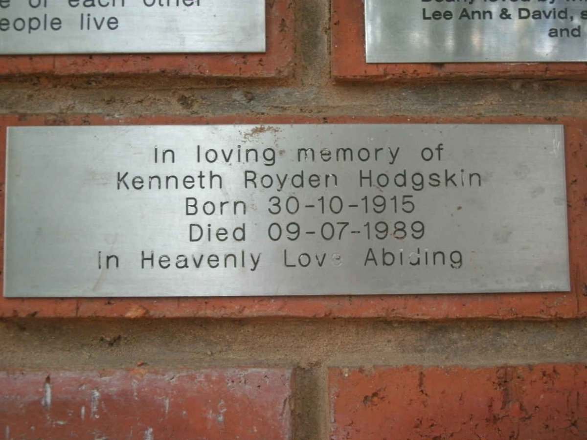 HODGSKIN Kenneth Royden 1915-1989