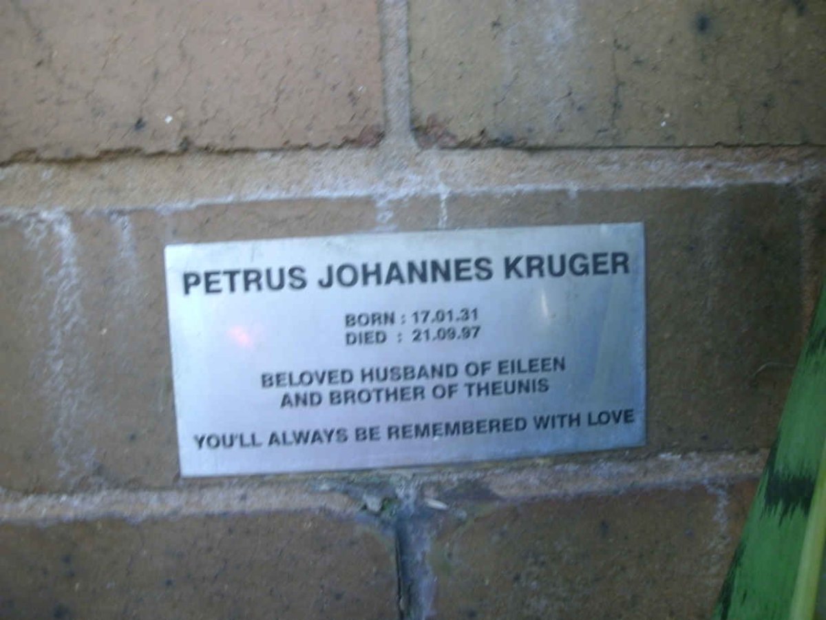 KRUGER Petrus Johannes 1931-1997