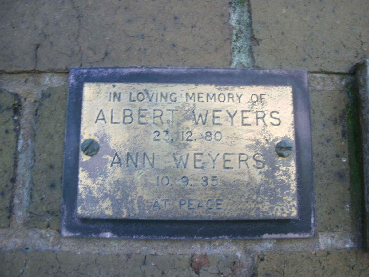 WEYERS Albert -1980 &amp; Ann -1985
