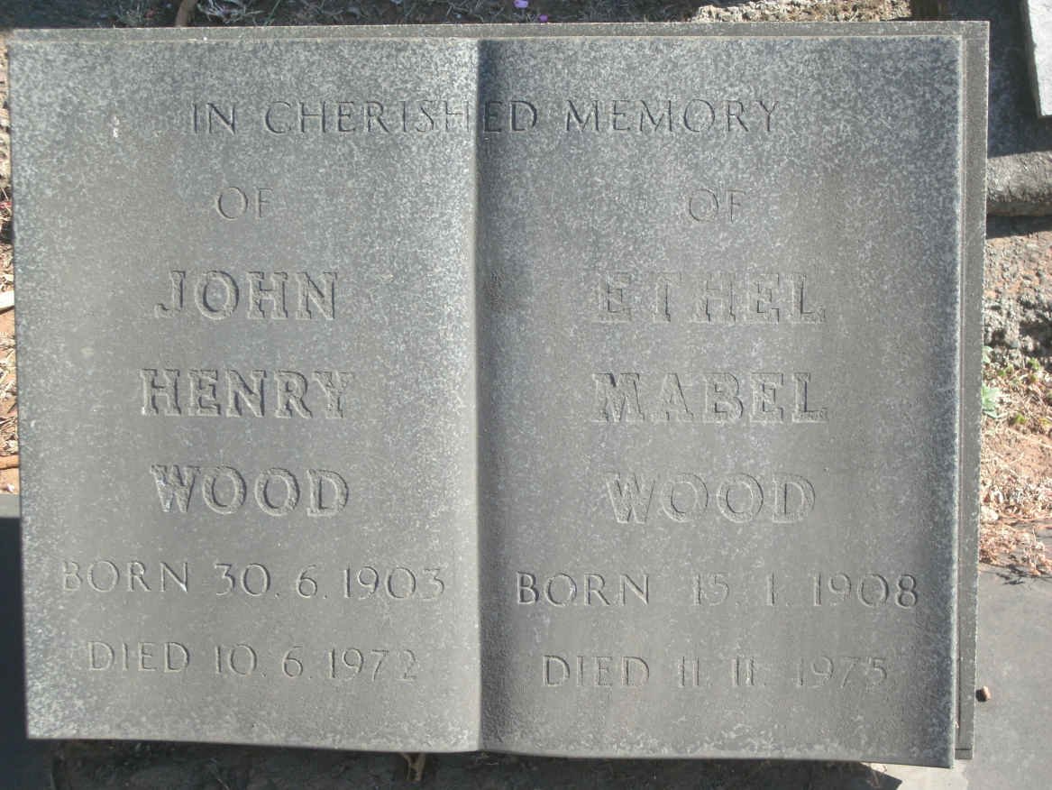 WOOD John Henry 1903-1972 &amp; Ethel Mabel 1908-1975