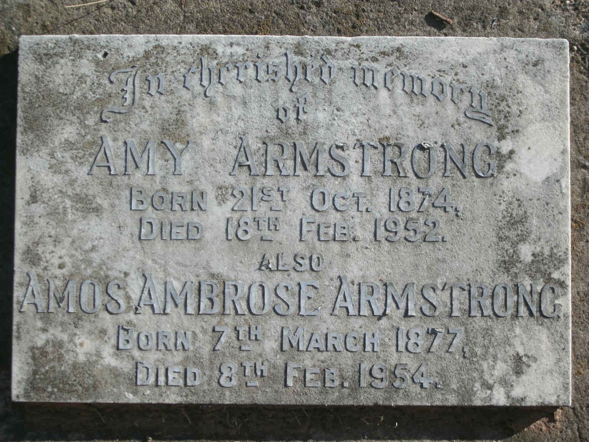 ARMSTRONG Amos Ambrose 1877-1954 &amp; Amy 1874-1952