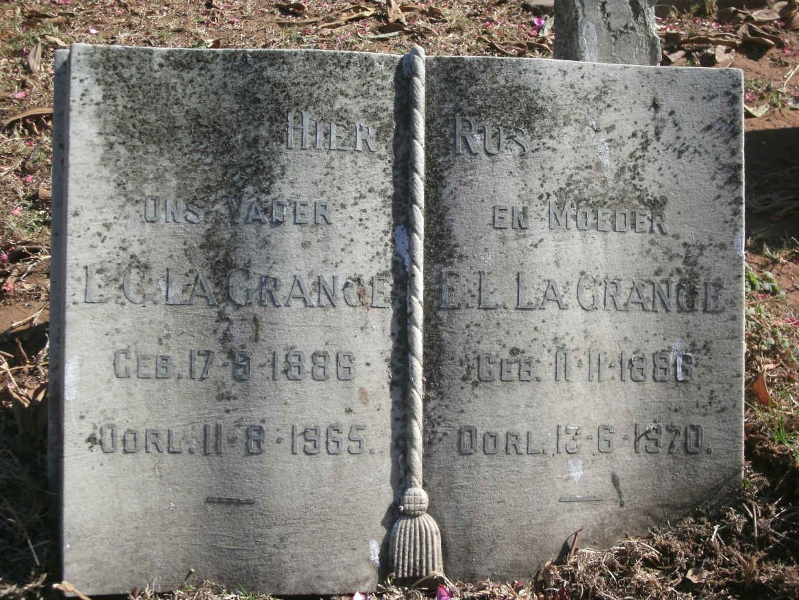 GRANGE L.C., la 1886-1965 &amp; E.L. 1886-1970