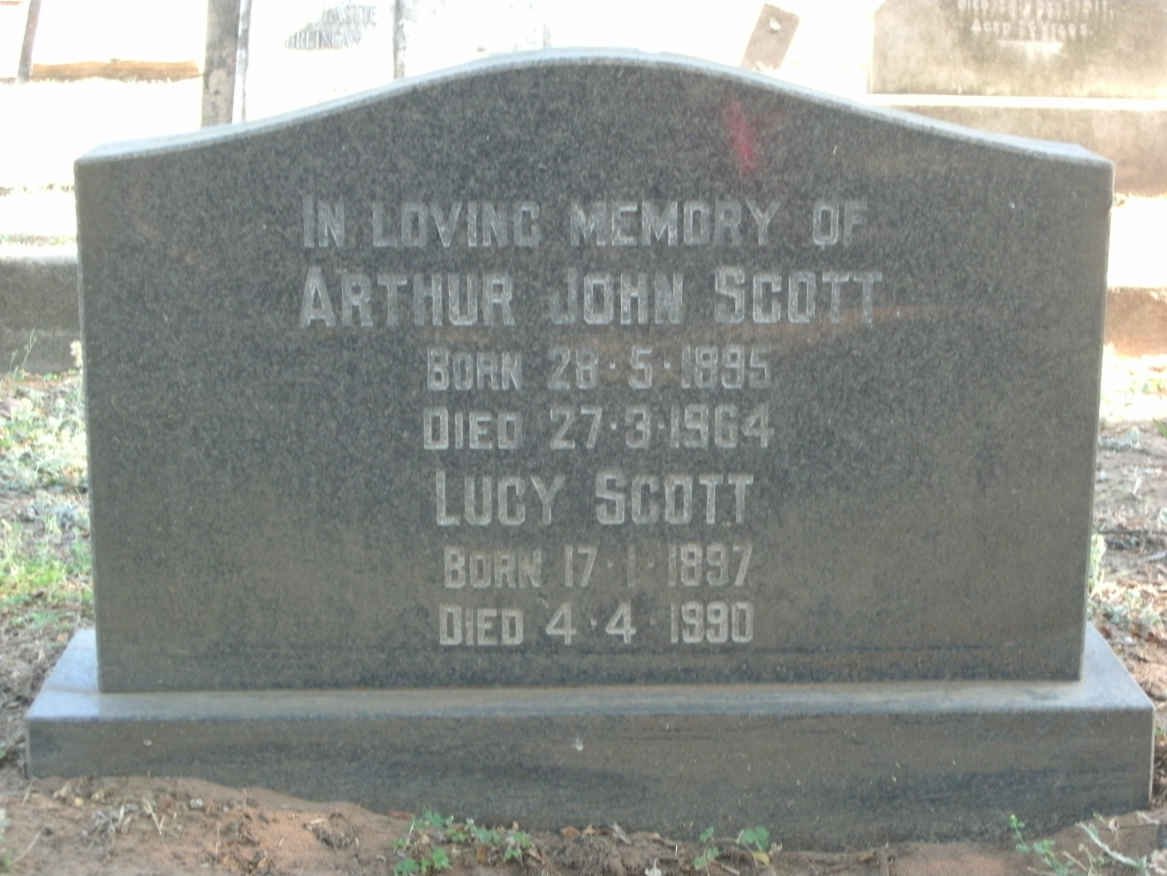 SCOTT Arthur John 1895-1964 &amp; Lucy 1897-1990