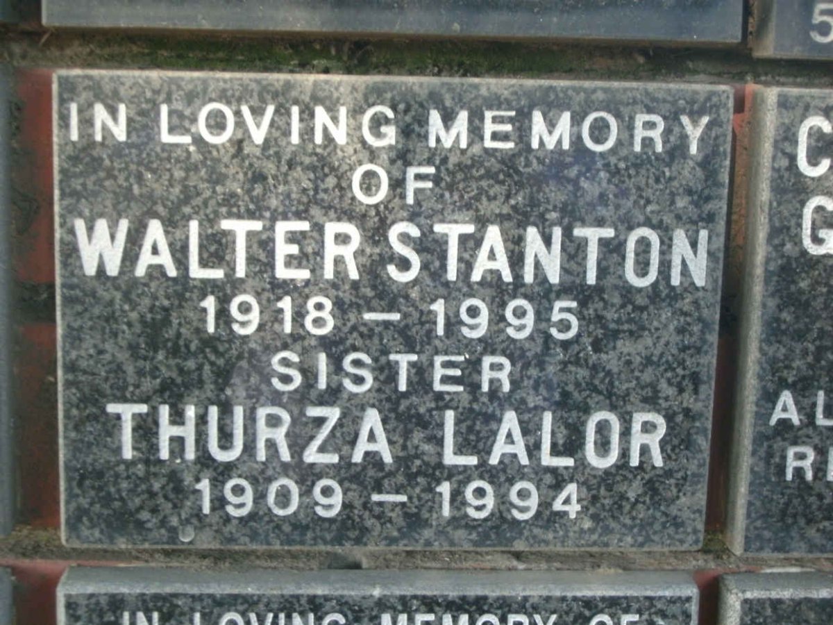 STANTON Walter 1918-1995 :: LALOR Thurza 1909-1994