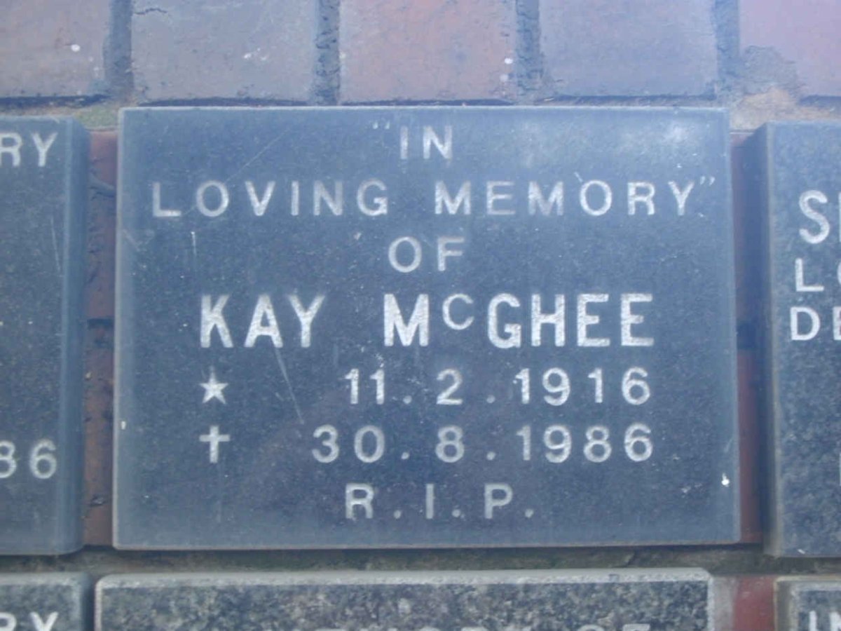 McGHEE Kay 1916-1986