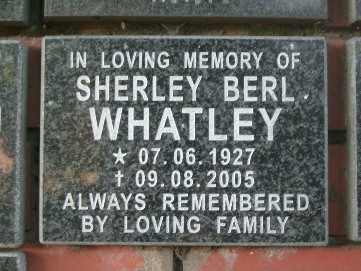 WHATLEY Sherley Berl 1927-2005
