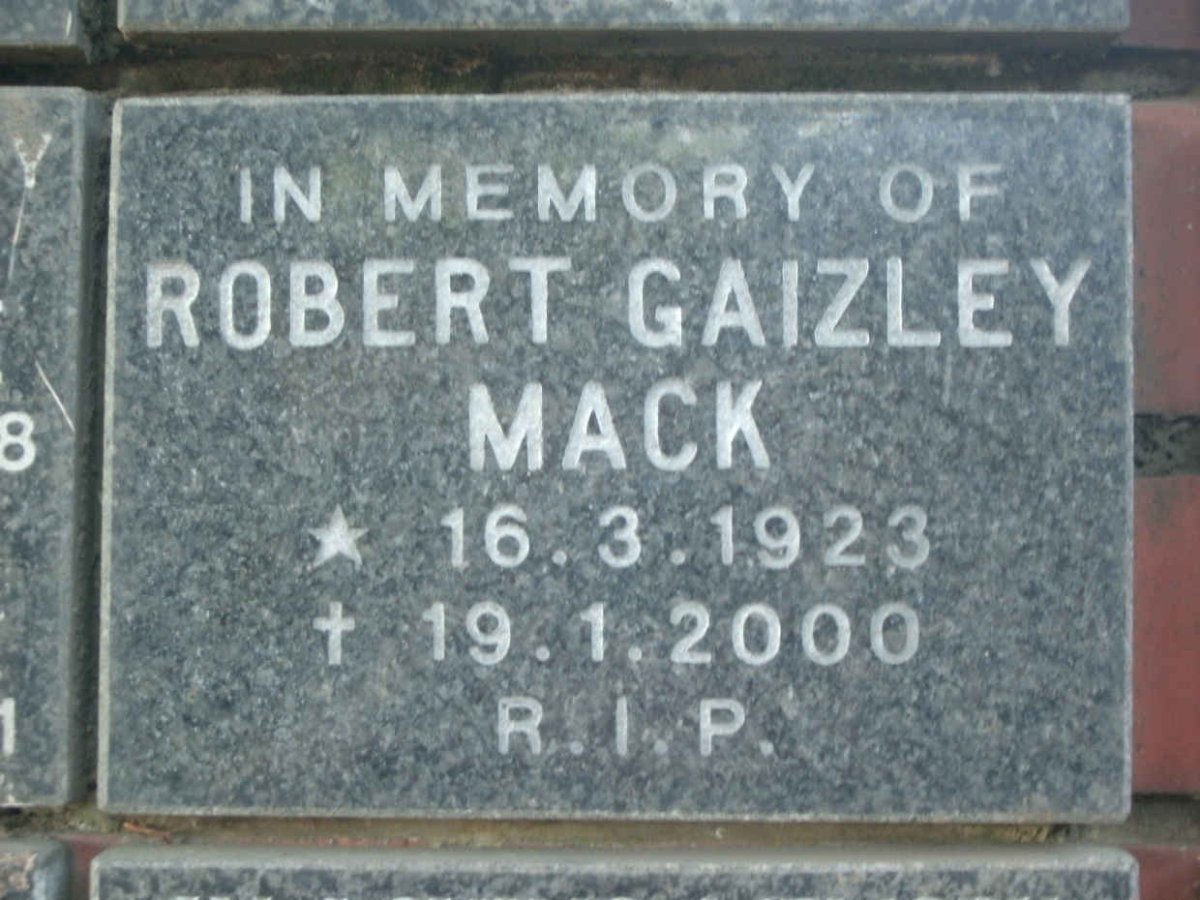 MACK Robert Gaizley 1923-2000