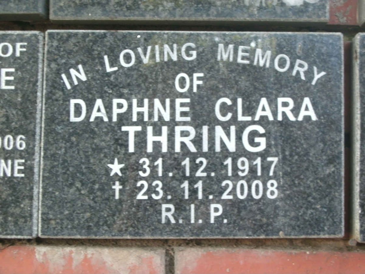 THRING Daphne Clara 1917-2008