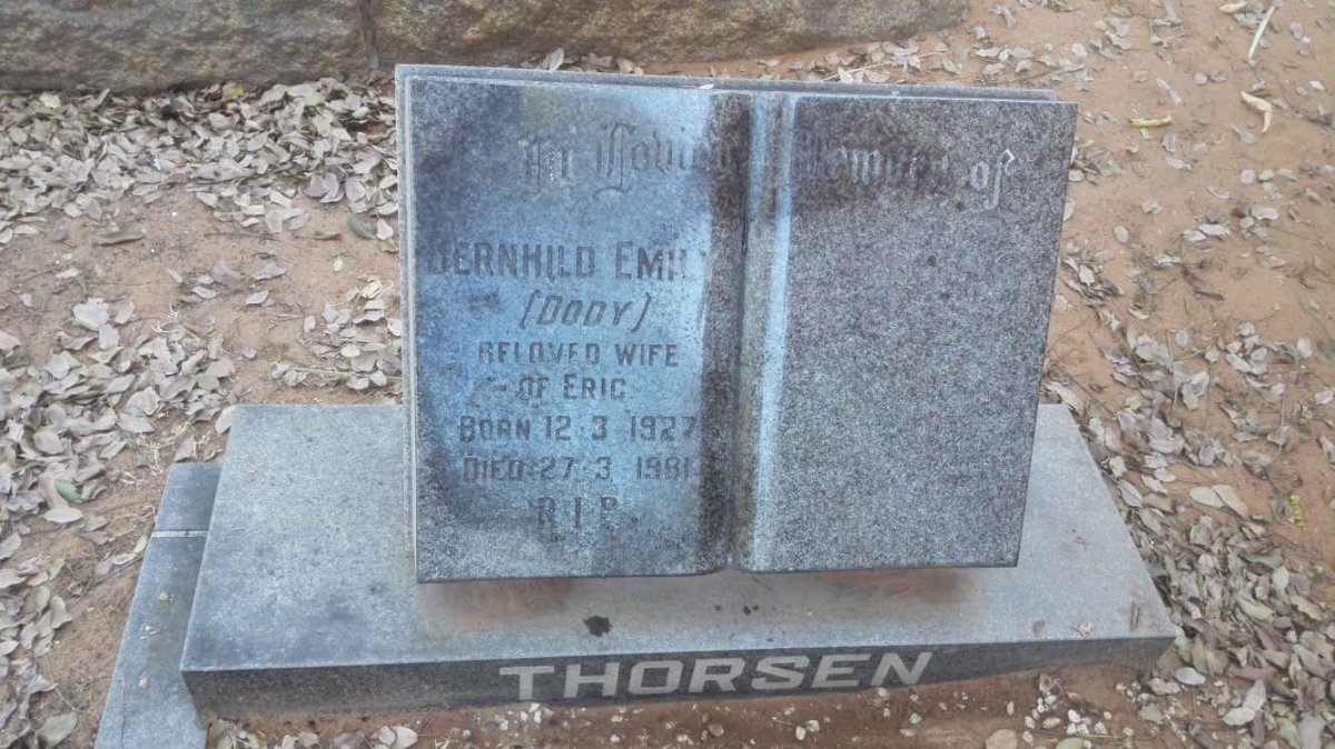 THORSEN Bernhild Emily 1927-1981