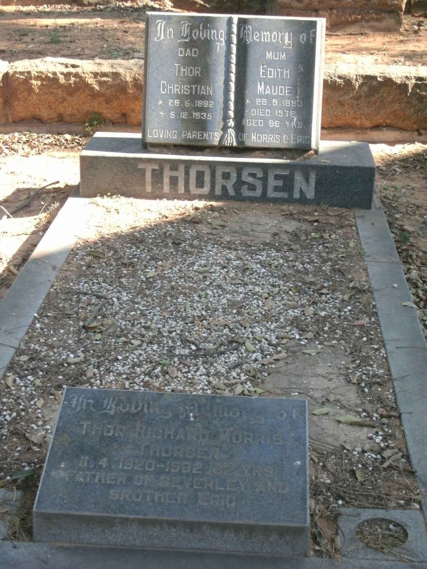 THORSEN Thor Christian 1892-1935 &amp; Edith Maude 1890-1976 :: THORSEN Thor Richard Morris 1920-1982