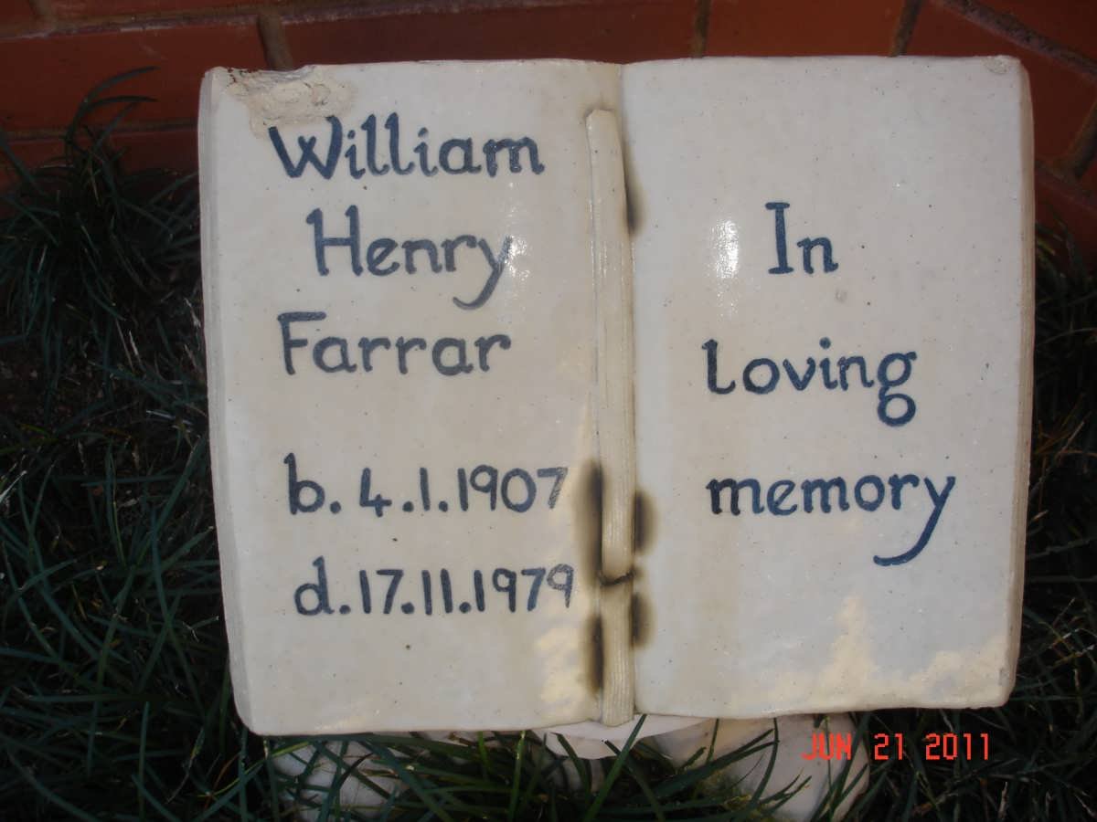 FARRAR William Henry 1907-1979