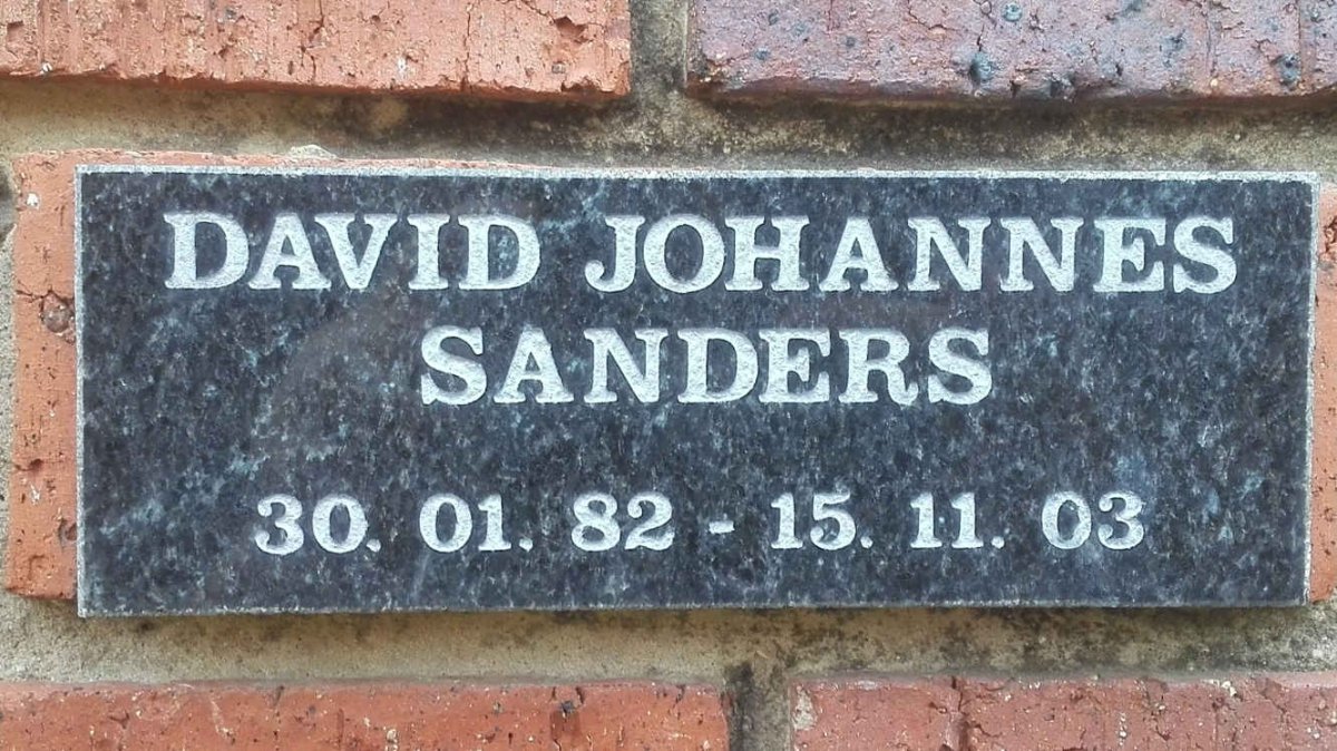 SANDERS David Johannes 1982-2003