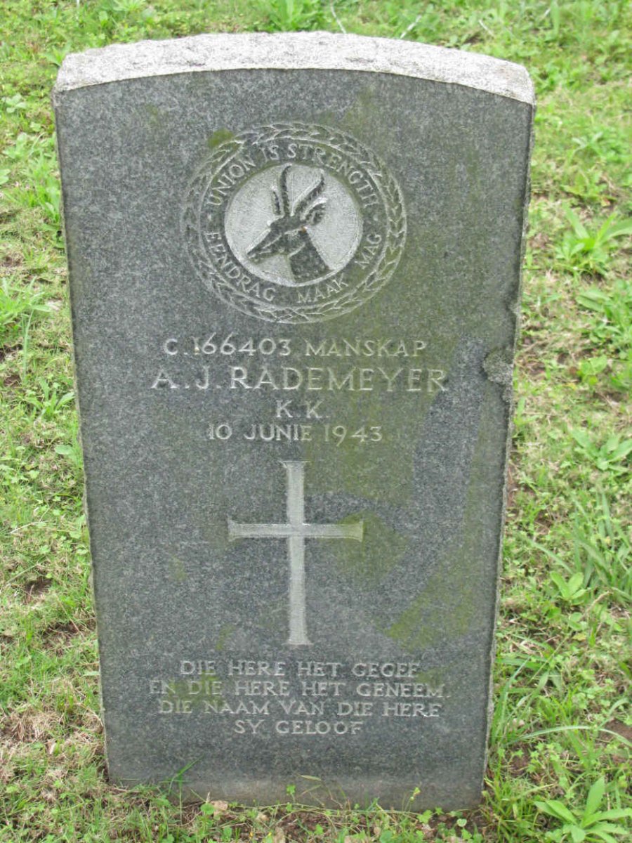 RADEMEYER A. J. -1943