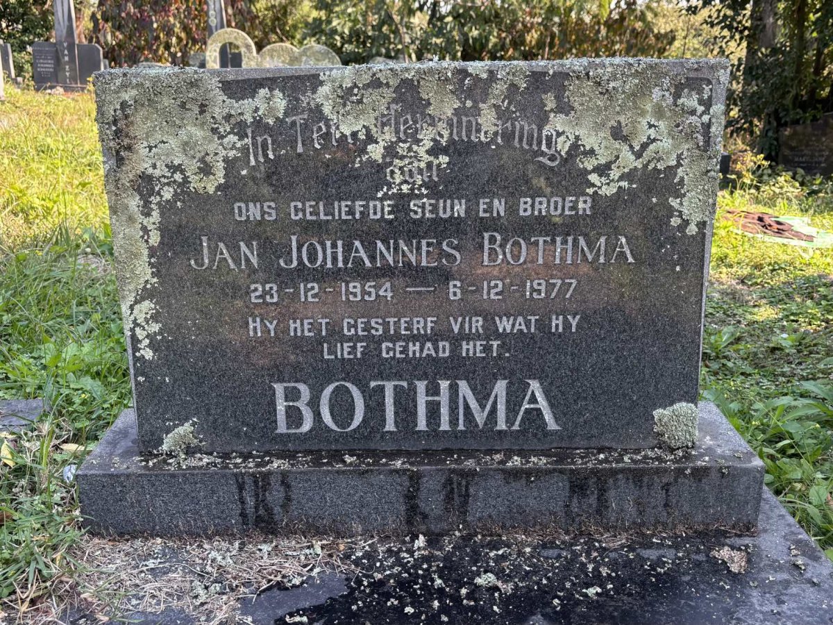 BOTHMA Jan Johannes 1954-1977
