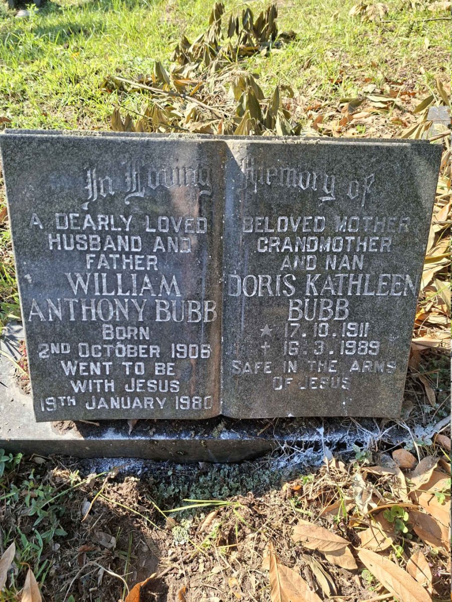 BUBB William Anthony 1906-1980 & Doris Kathleen 1911-1989