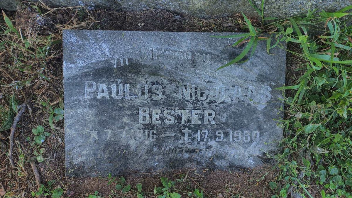 BESTER Paulus Nicolaas 1916-1980