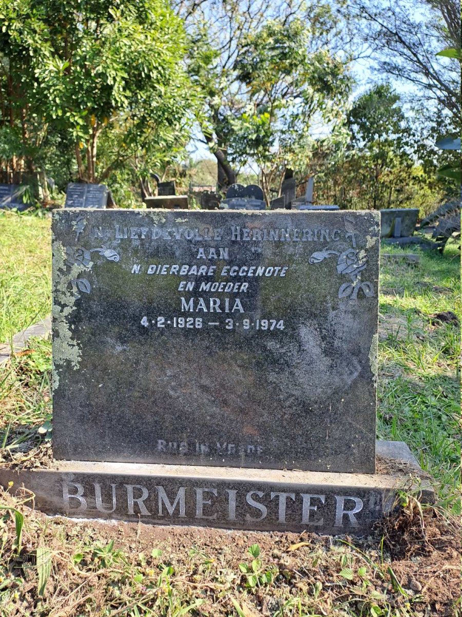 BURMEISTER Maria 1926-1974
