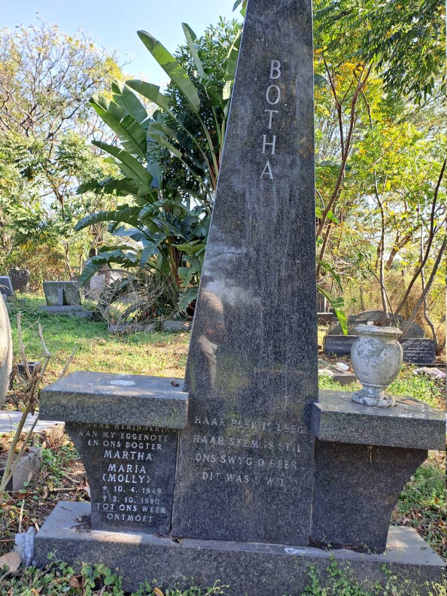 BOTHA Martha Maria 1949-1980