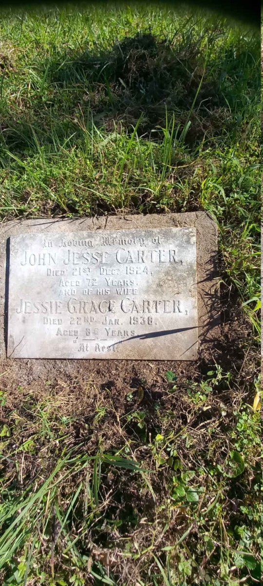 CARTER John Jesse -1924 & Jessie Grace 1938