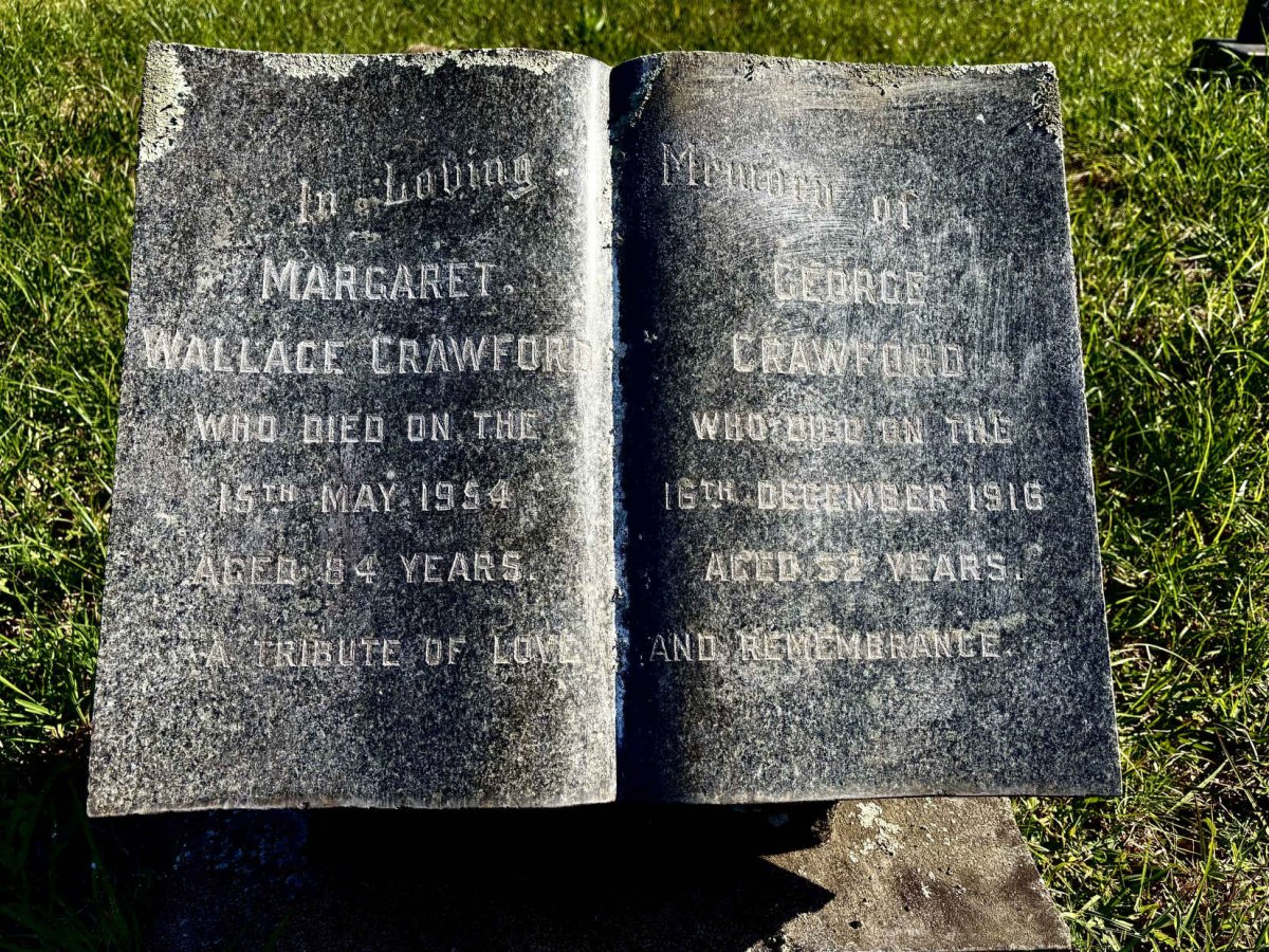 CRAWFORD George -1916 & Margaret Wallace -1954