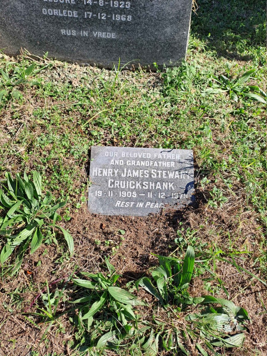 CRUICKSHANK Henry James Stewart 1905-1979 & Lydia Jacoba 1923-1968 _2