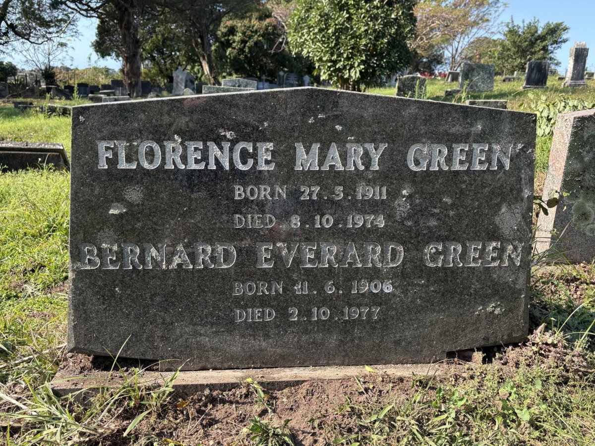 GREEN Bernard Everard 1906-1977 & Florence Mary 1911-1974