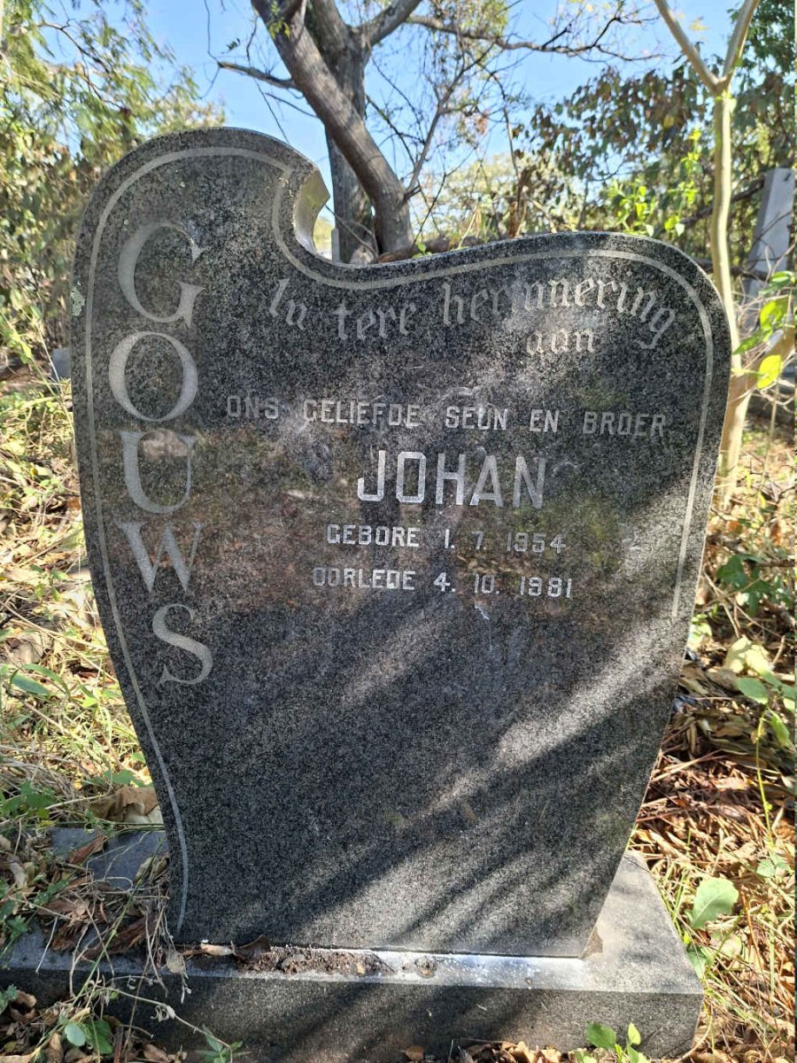 GOUWS Johan 1954-1981