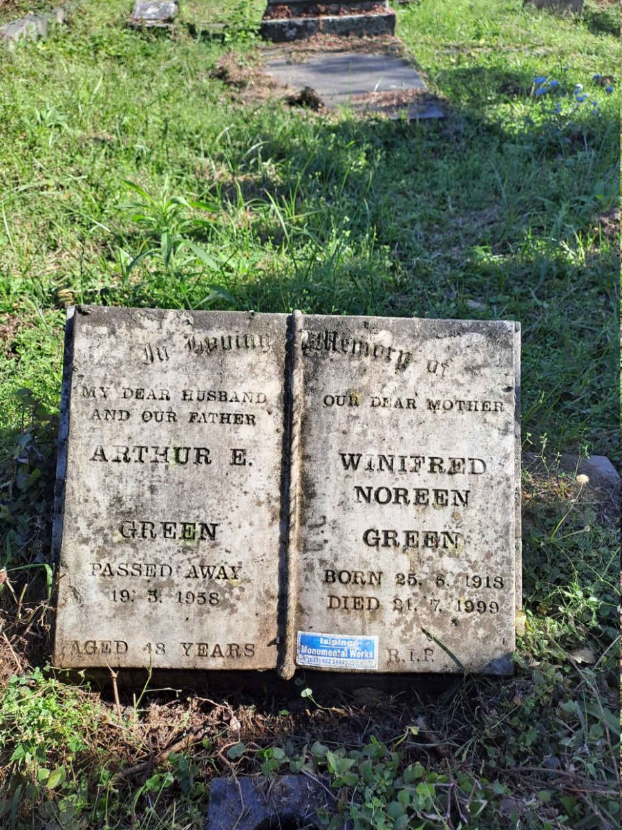 GREEN Arthur E. -1958 & Winifred Noreen 1918-1999