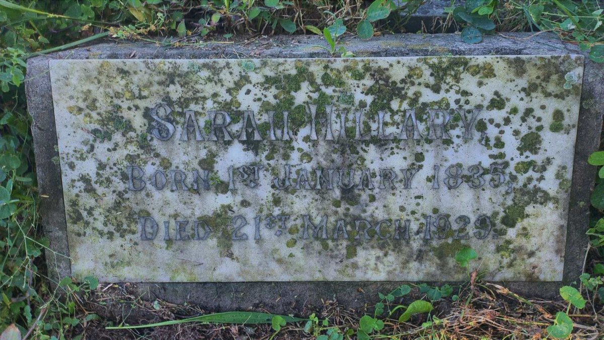 HILLARY Sarah 1835-1929