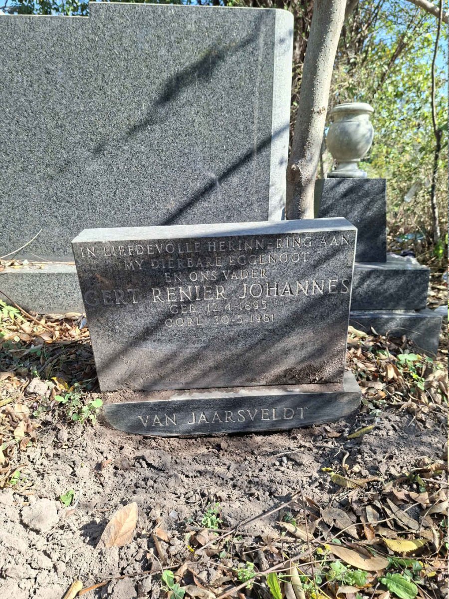 JAARSVELDT Gert Renier Johannes, van 1895-1981
