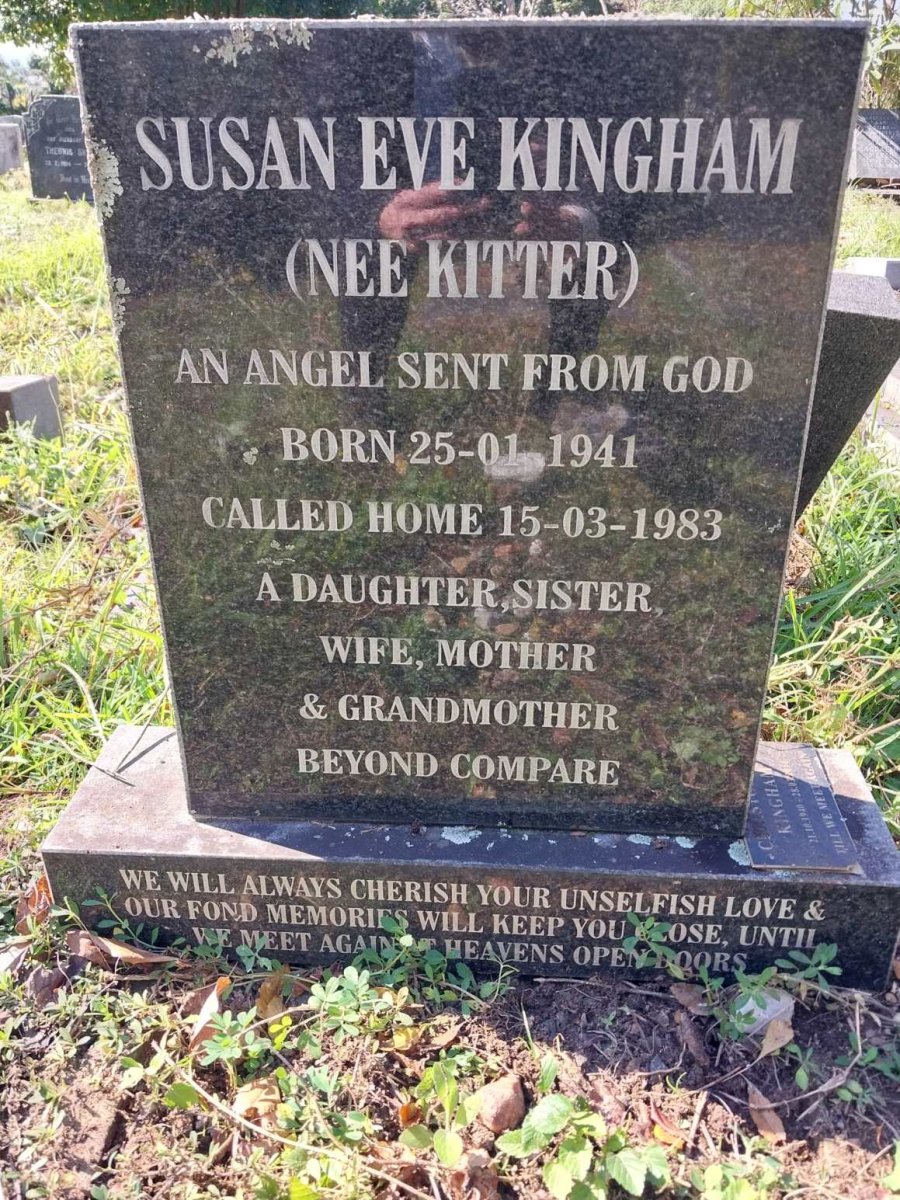 KINGHAM Susan Eve nee KITTER 1941-1983