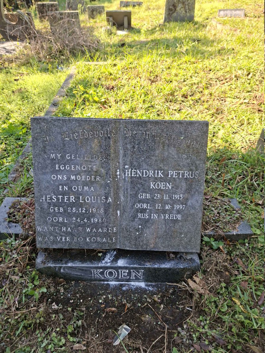KOEN Hendrik Petrus 1915-1997 & Hester Louisa 1915-1980