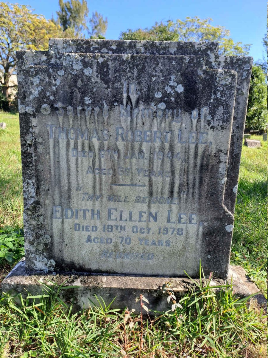 LEE Thomas Robert -1944 & Edith Ellen -1978
