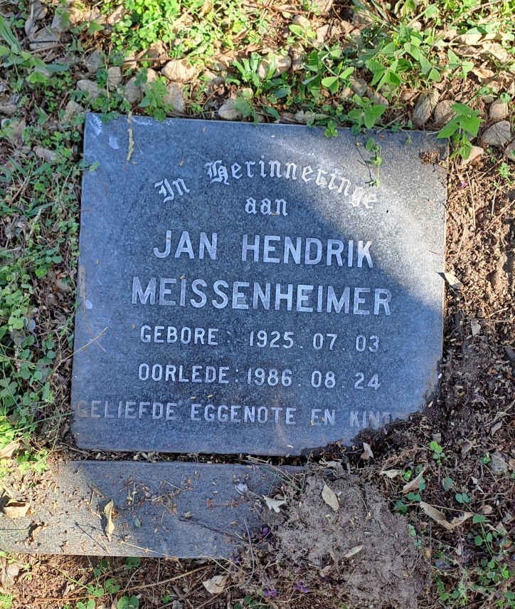 MEISSENHEIMER Jan Hendrik 1925-1986