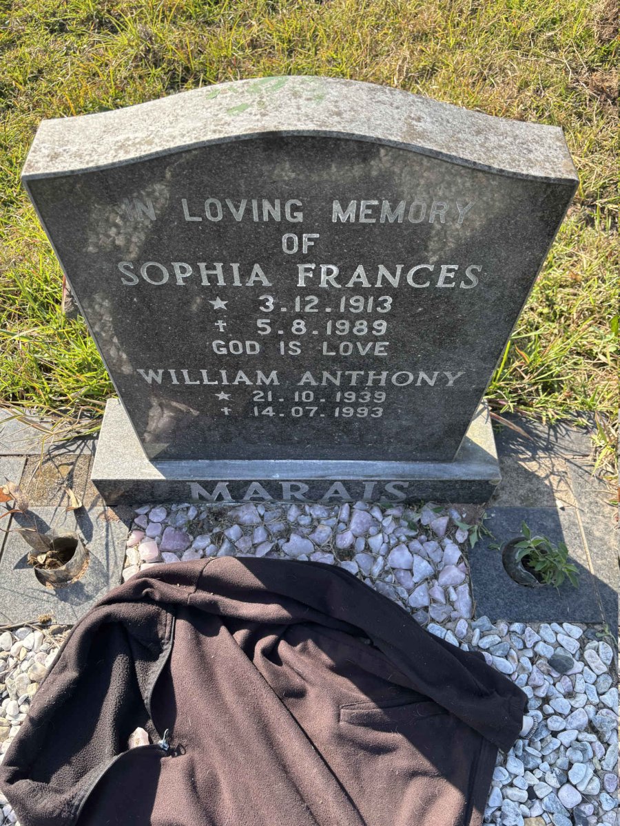MARAIS Sophia Frances 1913-1989 :: MARAIS William Anthony 1939-1993 