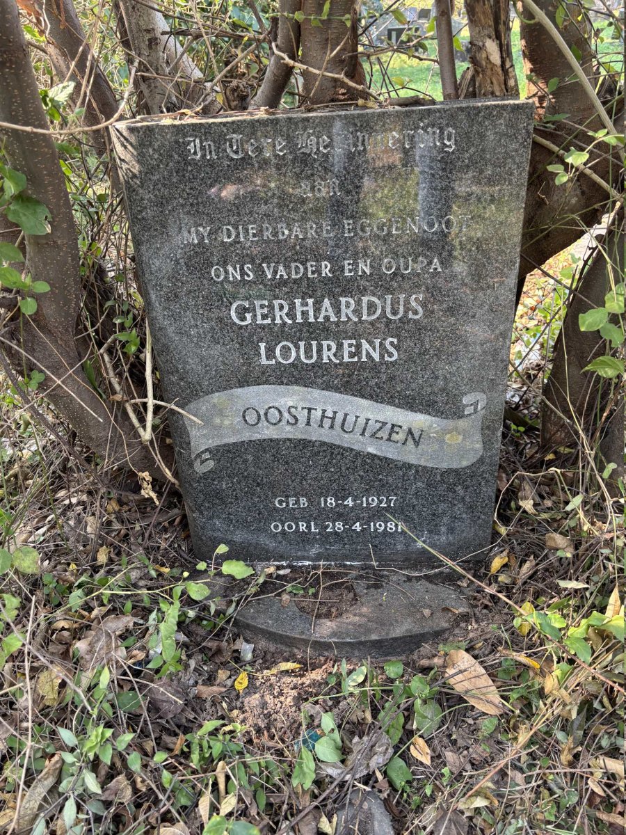OOSTHUIZEN Gerhardus Lourens 1927-1981