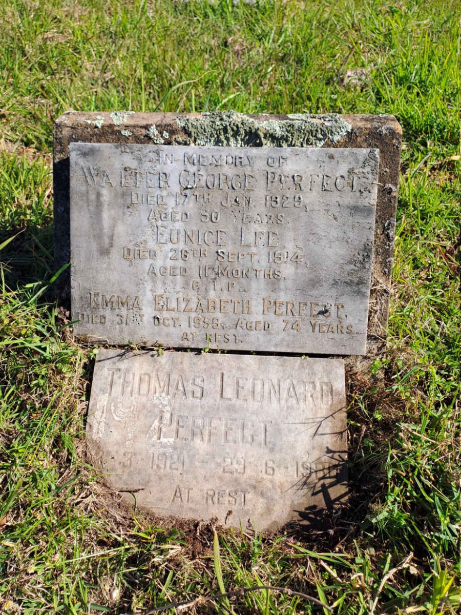 PERFECT Walter George -1929 & Emma Elizabeth -1959 :: PERFECT Eunice Lee -1914 :: PERFECT Thomas Leonard 1921-1980