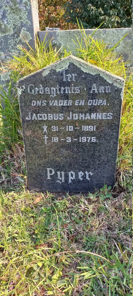 PYPER Jacobus Johannes 1891-1976