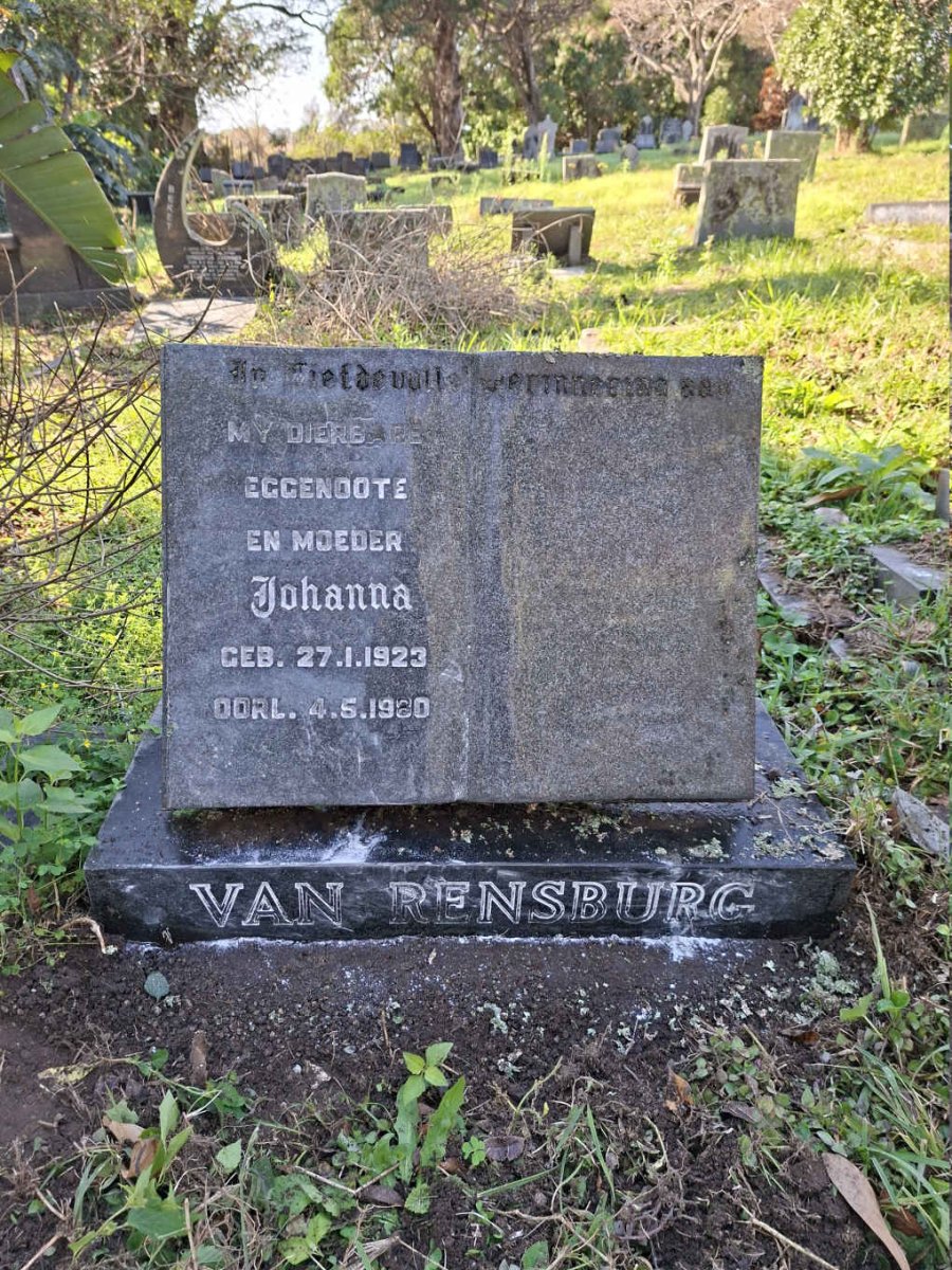 RENSBURG Johanna, van 1923-1980
