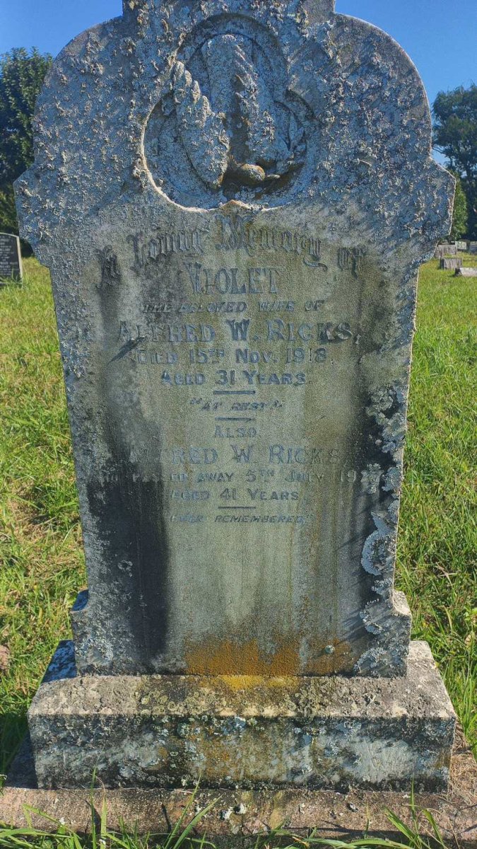 RICKS Alfred W. -1927 & Violet -1918