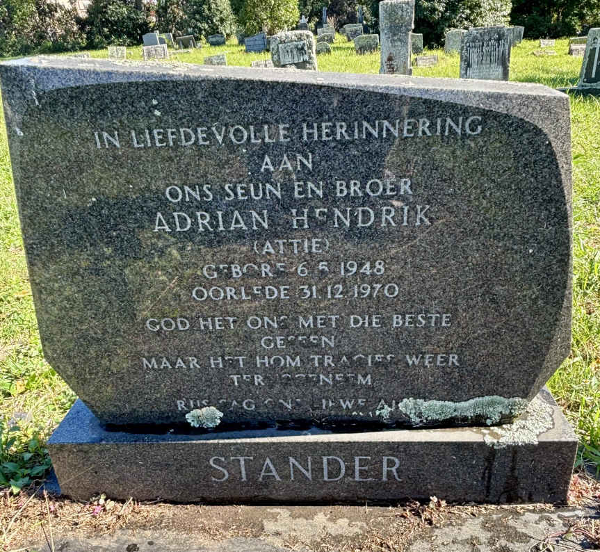 STANDER Adrian Hendrik 1948-1970