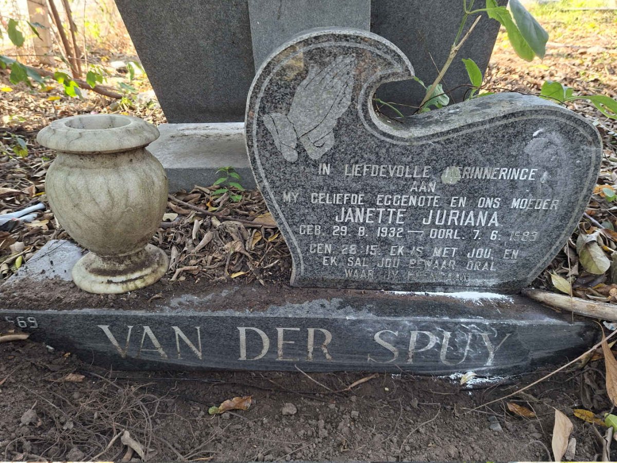 SPUY Janette Juriana, van der 1932-1983