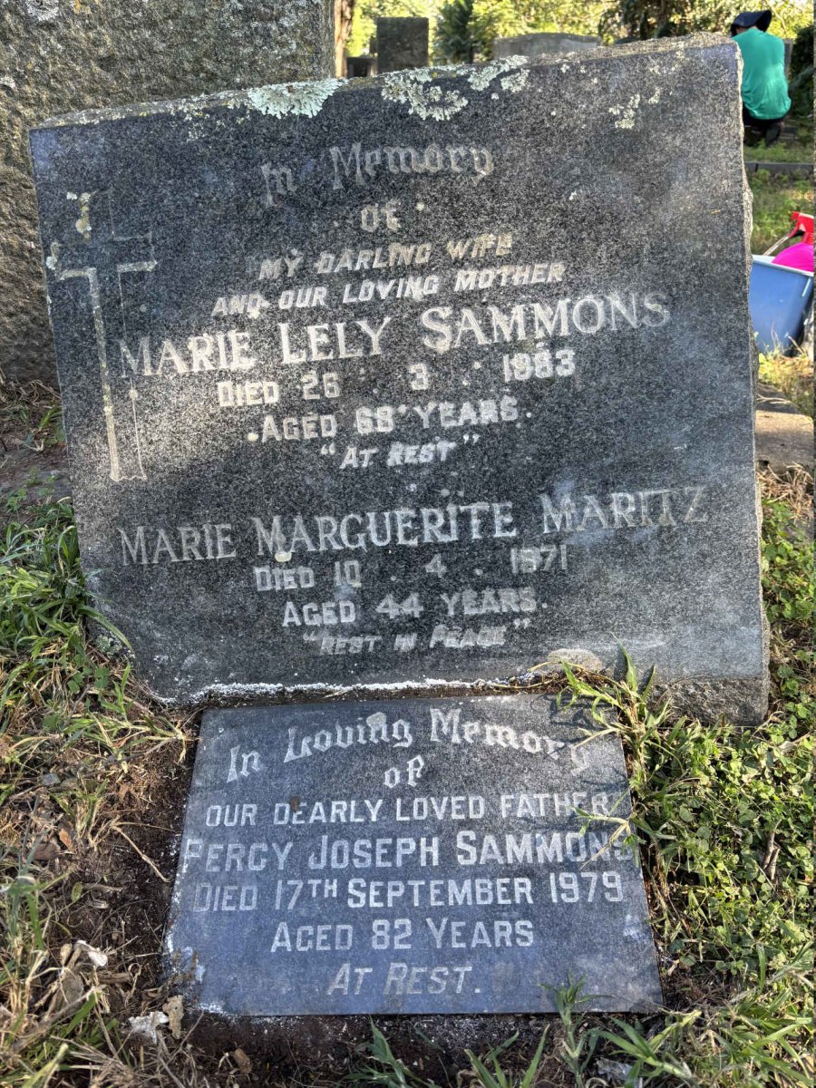 SAMMONS Percy Joseph -1979 & Marie Lely -1983 :: MARITZ Marie Marguerite -1971