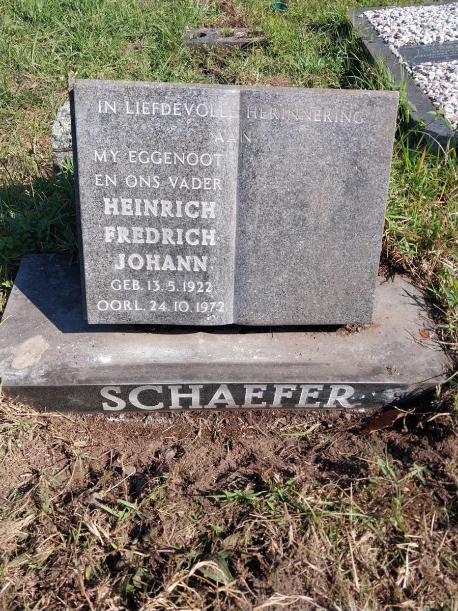 SCHAEFER Heinrich Fredrich Johann 1922-1972