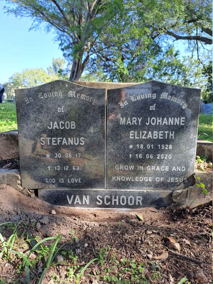 SCHOOR Jacob Stefanus, van 1917-1963 :: SCHOOR Mary Johanne Elizabeth, van 1928-2020