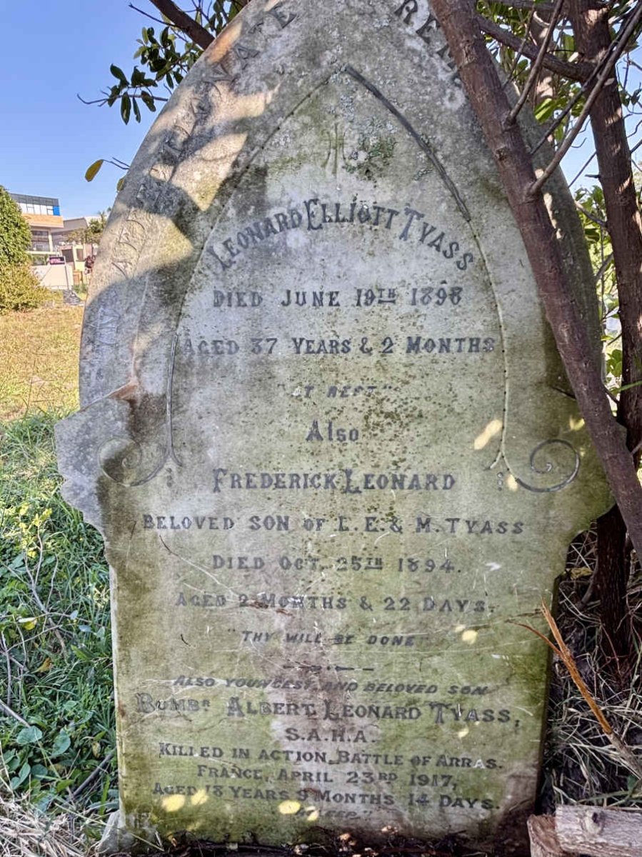 TYASS Leonard Elliott -1898 :: TYASS Frederick Leonard -1894 :: TYASS Alfred Leonard -1917
