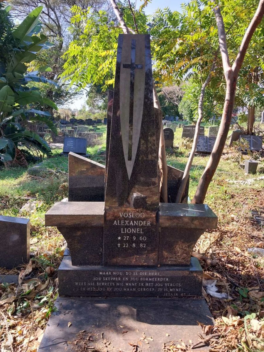 VOSLOO Alexander Lionel 1960-1982