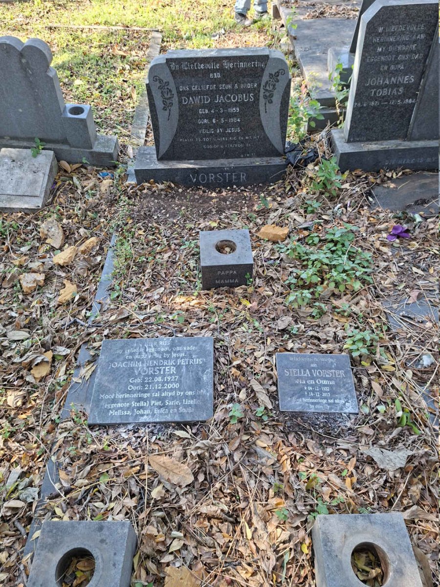 VORSTER Joachim Hendrik Petrus 1927-2000 & Stella 1932-2013 :: VORSTER Dawid Jacobus 1959-1984 